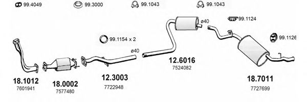 ART1190 ASSO Exhaust System Exhaust System