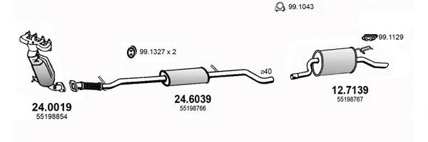 ART3055 ASSO Exhaust System Exhaust System