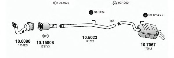 ART2853 ASSO Exhaust System Exhaust System