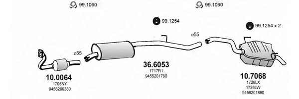 ART3121 ASSO Exhaust System Exhaust System