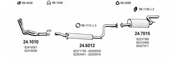 ART1235 ASSO Exhaust System Exhaust System