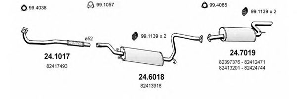 ART1243 ASSO Exhaust System Exhaust System