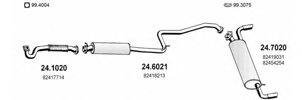 ART1244 ASSO Exhaust System Exhaust System