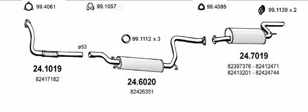 ART1247 ASSO Exhaust System Exhaust System