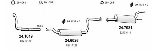 ART1268 ASSO Exhaust System Exhaust System