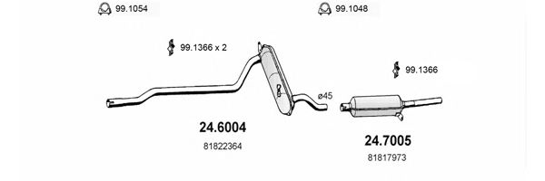 ART1284 ASSO Exhaust System Exhaust System