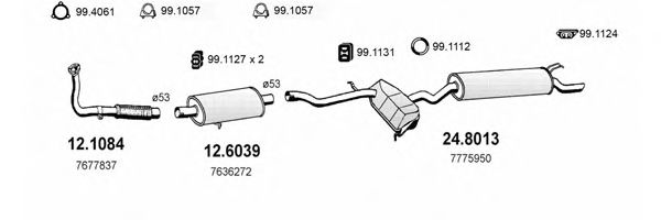 ART1286 ASSO Exhaust System Exhaust System