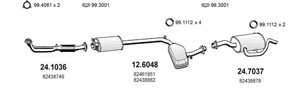 ART1290 ASSO Exhaust System Exhaust System