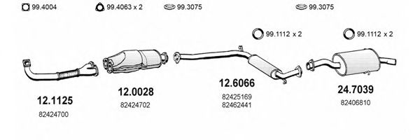 ART1295 ASSO Exhaust System Exhaust System