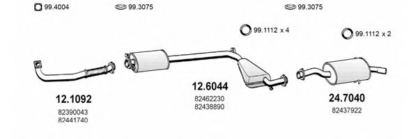 ART1296 ASSO Exhaust System Exhaust System