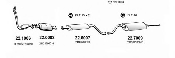 ART1330 ASSO Exhaust System Exhaust System