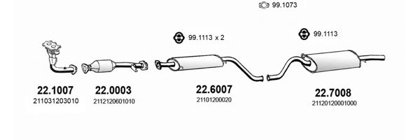ART1332 ASSO Exhaust System Exhaust System