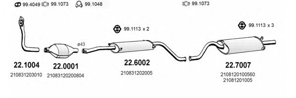 ART1339 ASSO Exhaust System Exhaust System