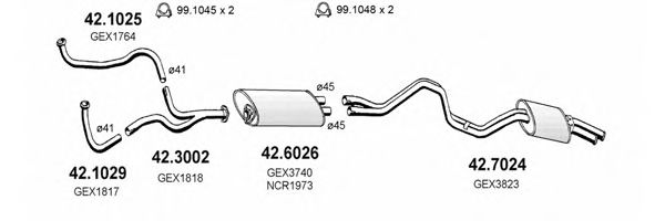 ART1344 ASSO Exhaust System Exhaust System