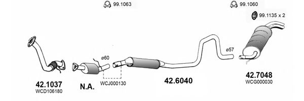 ART3417 ASSO Exhaust System Exhaust System