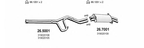 ART1355 ASSO Exhaust System Exhaust System
