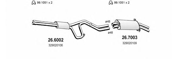 ART1357 ASSO Exhaust System Exhaust System