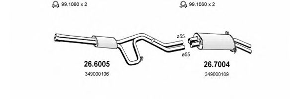 ART1360 ASSO Exhaust System Exhaust System