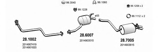 ART1374 ASSO Exhaust System Exhaust System