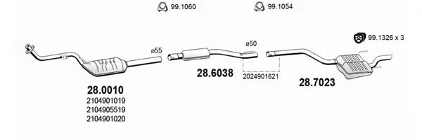 ART3999 ASSO Exhaust System Exhaust System