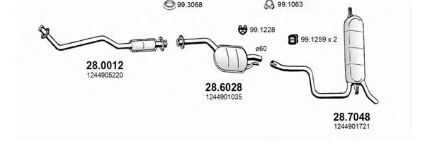 ART4029 ASSO Exhaust System Exhaust System