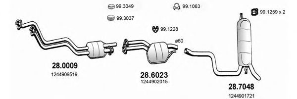ART4038 ASSO Exhaust System Exhaust System