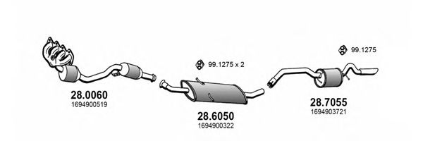 ART3986 ASSO Exhaust System Exhaust System