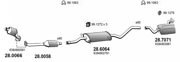 ART4051 ASSO Exhaust System Exhaust System