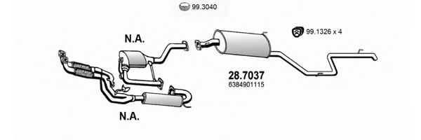 ART4059 ASSO Exhaust System Exhaust System
