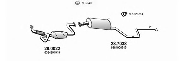 ART4071 ASSO Exhaust System Exhaust System