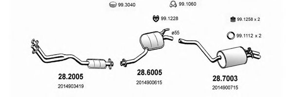 ART1452 ASSO Exhaust System Exhaust System
