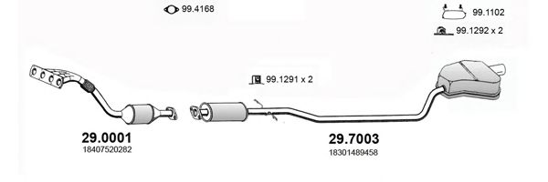 ART2874 ASSO Exhaust System Exhaust System