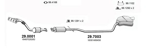 ART4412 ASSO Exhaust System Exhaust System