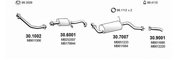 ART1467 ASSO Exhaust System Exhaust System