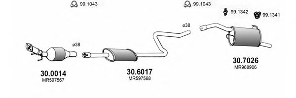 ART3459 ASSO Exhaust System Exhaust System