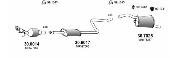 ART3460 ASSO Exhaust System Exhaust System