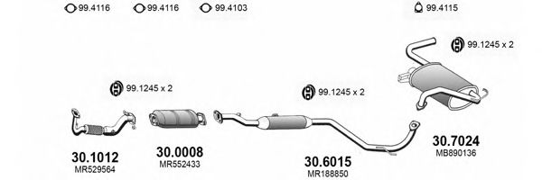 ART3464 ASSO Exhaust System Exhaust System