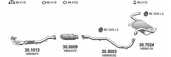 ART3465 ASSO Exhaust System Exhaust System