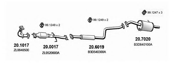 ART1502 ASSO Exhaust System Exhaust System
