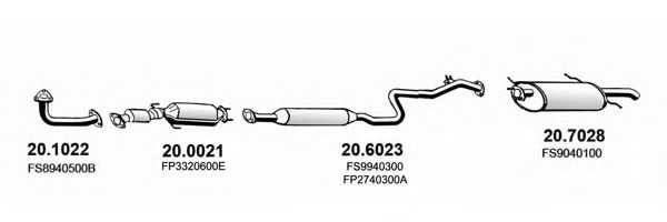 ART1516 ASSO Exhaust System Exhaust System
