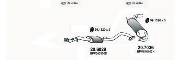 ART3442 ASSO Exhaust System Exhaust System