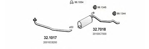 ART1548 ASSO Exhaust System Exhaust System