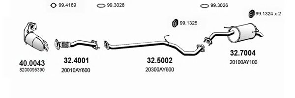ART1554 ASSO Exhaust System Exhaust System
