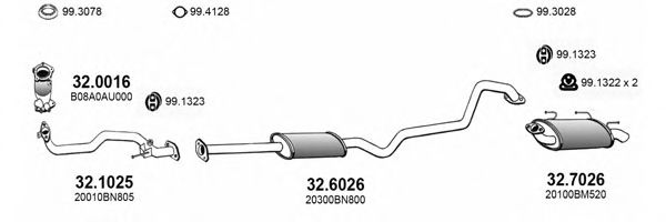 ART3446 ASSO Exhaust System Exhaust System