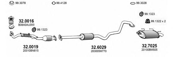 ART3454 ASSO Exhaust System Exhaust System