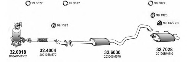 ART3456 ASSO Exhaust System Exhaust System