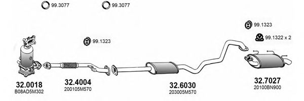 ART3457 ASSO Exhaust System Exhaust System