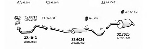 ART3475 ASSO Exhaust System Exhaust System