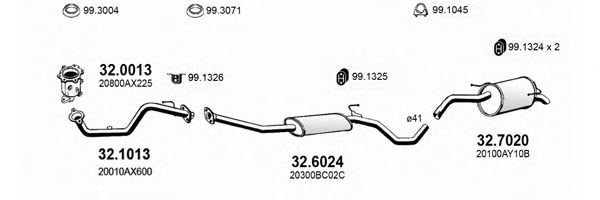 ART3489 ASSO Exhaust System Exhaust System