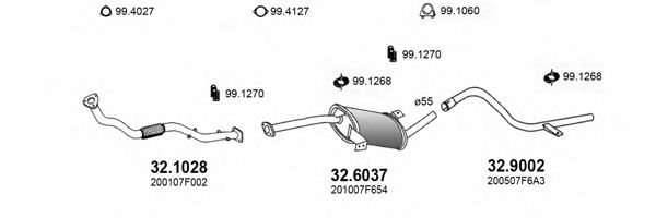 ART3501 ASSO Exhaust System Exhaust System